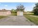 A backyard featuring a single car shed with a gravel drive at 2305 State Road 33 Hwy, Clermont, FL 34714