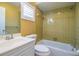 Bathroom with shower, tub, vanity, and tile at 474 Cameo Dr, Lakeland, FL 33803