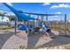 Community playground with shaded structures, climbing features, and a slide, offering a fun space for children at 5002 Rain Shadow Dr, St Cloud, FL 34772