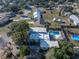 A cozy home featuring a backyard swimming pool and a privacy fence in a suburban neighborhood at 827 Sherwood Dr, Lake Wales, FL 33898
