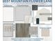 Image displays the selected home design finishes; cabinets, countertops, paint scheme and flooring options at 1037 Mountain Flower Ln, Davenport, FL 33837