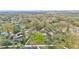 Aerial view of a neighborhood featuring mature trees, and many homes with backyard pools at 1047 Sugartree S Ln, Lakeland, FL 33813