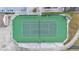 Aerial shot of a fenced tennis court at 3102 Pebble Bend Dr, Lakeland, FL 33810