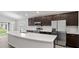 Contemporary kitchen design with an island, stainless steel appliances, and abundant countertop space at 4522 Rapallo Ave, Winter Haven, FL 33884
