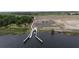 Aerial view of the community boat ramp, offering convenient lake access for residents and visitors at 5418 Cooper Ln, Fort Meade, FL 33841