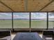 Relaxing screened-in porch area featuring comfortable seating with a serene water view and bright, natural light at 5418 Cooper Ln, Fort Meade, FL 33841
