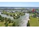 Aerial view of lake community at 7410 Locksley Ln, Lakeland, FL 33809