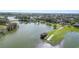 Aerial view of lake community at 7410 Locksley Ln, Lakeland, FL 33809