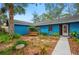 Close up of the exterior showing a nice bench and a walkway leading to the front door at 15 Tera Ln, Winter Haven, FL 33880