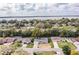 Aerial view of homes with mature trees and beautiful lake in the background at 1548 Churchill Ct, Lakeland, FL 33801