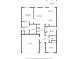 Detailed floor plan with dimensions for the primary bedroom, living room, kitchen, and garage at 2027 Airedale Way, Lake Alfred, FL 33850