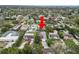 Residential neighborhood aerial view showcasing the property's location and surrounding community at 2616 Fairmount Ave, Lakeland, FL 33803