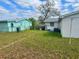 Backyard view displaying a home's exterior, green space, and potential for outdoor enjoyment at 3023 Maplewood Ave, Lakeland, FL 33803