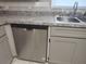 Close-up of the stainless steel dishwasher, sink, and countertops in the kitchen at 406 Fox Lake Dr, Lakeland, FL 33809