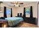 Bright bedroom with plenty of space, natural light, and stylish black accents at 507 8Th Se St, Fort Meade, FL 33841