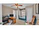 Bedroom with a desk area, closet and a window seat providing natural light at 5435 Myrtle Hill W Dr, Lakeland, FL 33811