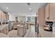 Open kitchen design featuring an island cooktop and plenty of counter and cabinet space at 5435 Myrtle Hill W Dr, Lakeland, FL 33811