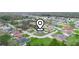 Aerial view of the community showcasing its green spaces and residential homes at 8350 Split Creek Cir, Lakeland, FL 33809