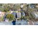 Aerial view of the property, showing the home, garage and landscaped yard at 949 Success Ave, Lakeland, FL 33801