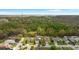 Aerial view of homes with backyard pools surrounded by green trees and lush vegetation at 1526 Country Chase St, Lakeland, FL 33810