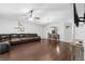 Spacious living room featuring hardwood floors and modern furnishings at 1526 Country Chase St, Lakeland, FL 33810