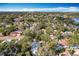 Aerial view of neighborhood surrounded by lush trees at 21 Townhill Dr, Eustis, FL 32726