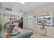 Dining area with kitchen view, with mirrored walls, dining table and chairs at 3158 Pebble Bend Dr, Lakeland, FL 33810