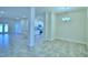 Open concept dining area with chandelier lighting and access to the kitchen at 4202 Teeling Ct, Auburndale, FL 33823