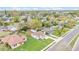 Aerial view of house with shed, fence, and road in foreground at 827 Sikes Blvd, Lakeland, FL 33815