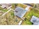 This aerial view showcases the fenced yard and the house's backyard boat parking at 2330 Peterson Rd, Lakeland, FL 33812