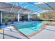 Beautiful screened-in pool and patio, featuring a built-in jacuzzi for a relaxing outdoor experience at 5118 Eagles Nest Dr, Lakeland, FL 33810