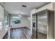 Bright kitchen featuring stainless steel appliances and modern cabinetry at 5420 Ivory Ln, Lakeland, FL 33811