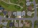 Bird's eye view of a single-story home with a two car garage, in a well-maintained community and lovely surrounding at 5725 Mallard Dr, Lakeland, FL 33809