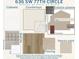 Samples showcase the home's color scheme, including cabinets, countertops, wall tile, flooring, and paint at 636 Sw 77Th Cir, Ocala, FL 34474
