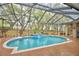 Sparkling pool with screened enclosure, offering privacy and protection for year-round outdoor fun at 1 Lake Eloise Ln, Winter Haven, FL 33884