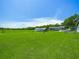 Wide open backyard with blue skies, green grass and fence lines at 1310 Parker Rd, Lakeland, FL 33811