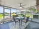 Inviting screened porch with a dining table and chairs, perfect for enjoying outdoor meals and relaxation at 1310 Parker Rd, Lakeland, FL 33811