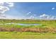 Scenic backyard view of the pond creating a peaceful setting and enjoyable landscape at 4123 Tullamore Ln, Auburndale, FL 33823