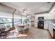 Bright kitchen and dining nook featuring lots of windows, a ceiling fan, and neutral color palette at 4315 Larrys Lagoon, Winter Haven, FL 33884