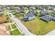 Aerial view of the home situated in a quiet neighborhood at 6421 Highlands Oak Trl, Lakeland, FL 33813