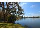 Scenic lake view framed by mature trees draped with Spanish moss at 6620 Lake Clark Dr, Lakeland, FL 33813