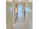 Hallway with carpeted flooring, leading to various rooms, offering a glimpse into the home's layout at 1007 Elizabeth Ln, Lakeland, FL 33809