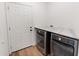 Modern laundry room features a marbled countertop and updated appliances at 127 Florida Dr, Winter Haven, FL 33881