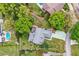 Bird's eye view of the property featuring mature trees, landscaping, and surrounding neighborhood at 1842 Pinnacle Dr, Lakeland, FL 33813