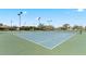 Community tennis court with meticulously maintained playing surface and lighting at 2210 Moraine Ct, Lakeland, FL 33805