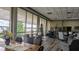 Community lounge featuring a lake view, lots of windows, cozy seating, and a library at 1007 Forest Lake Dr, Lakeland, FL 33809
