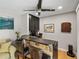 Bar area with stone accents, dark cabinetry and a practical sink at 121 Greenfield Rd, Winter Haven, FL 33884