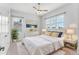 Bright bedroom with a ceiling fan, complemented by an abundance of natural light at 13119 Granger Ave, Orlando, FL 32827