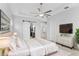 Serene main bedroom features neutral tones, tray ceiling, and ample natural light at 13119 Granger Ave, Orlando, FL 32827