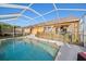 Relaxing screened-in pool area perfect for leisure, featuring a safety fence and a sunny outdoor space at 404 Emerald Cove Loop, Lakeland, FL 33813